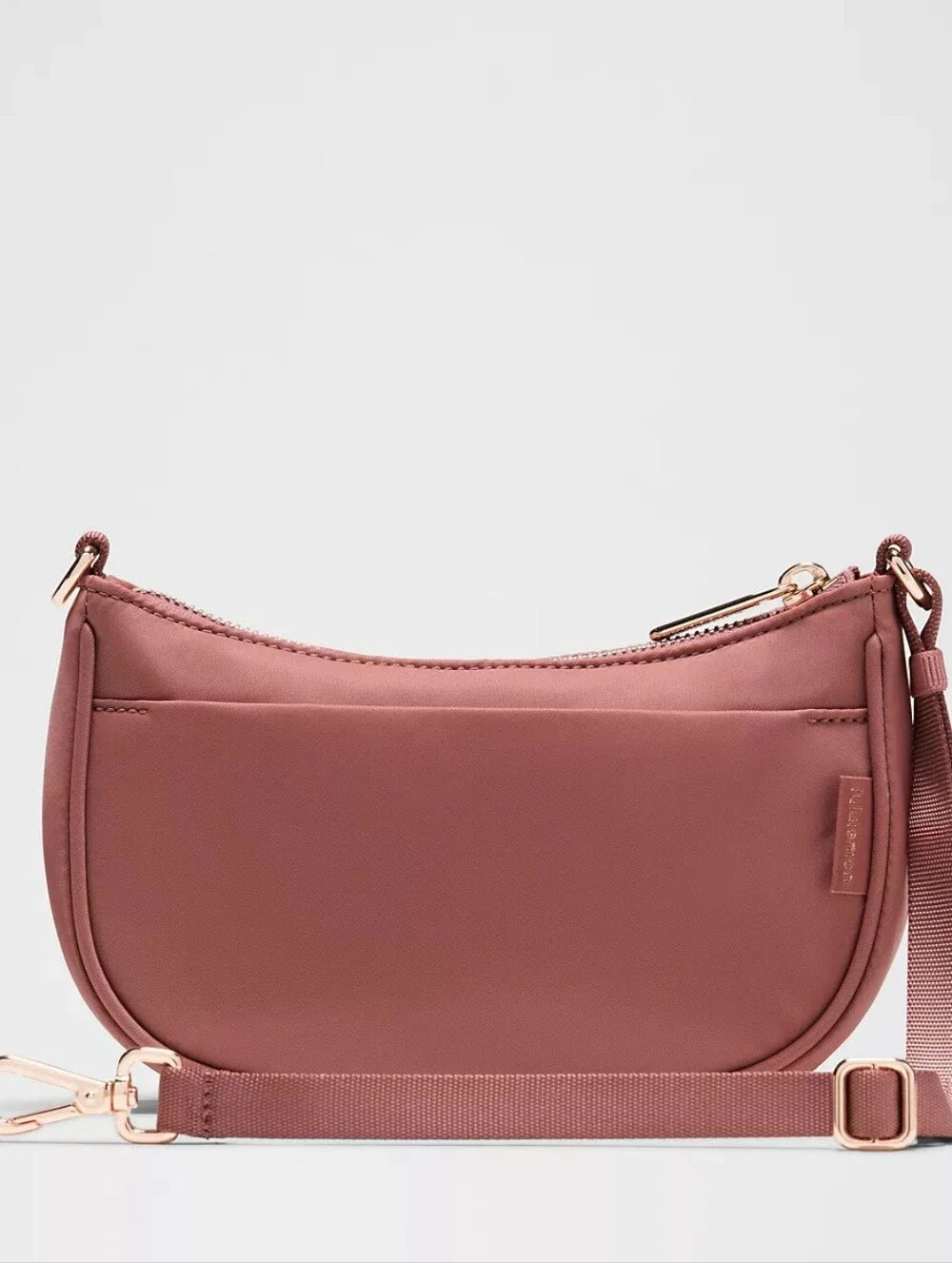 Lululemon City Essentials Mini Shoulder Bag Dusk Pink Mauve W/ Rose Gold Hardwar